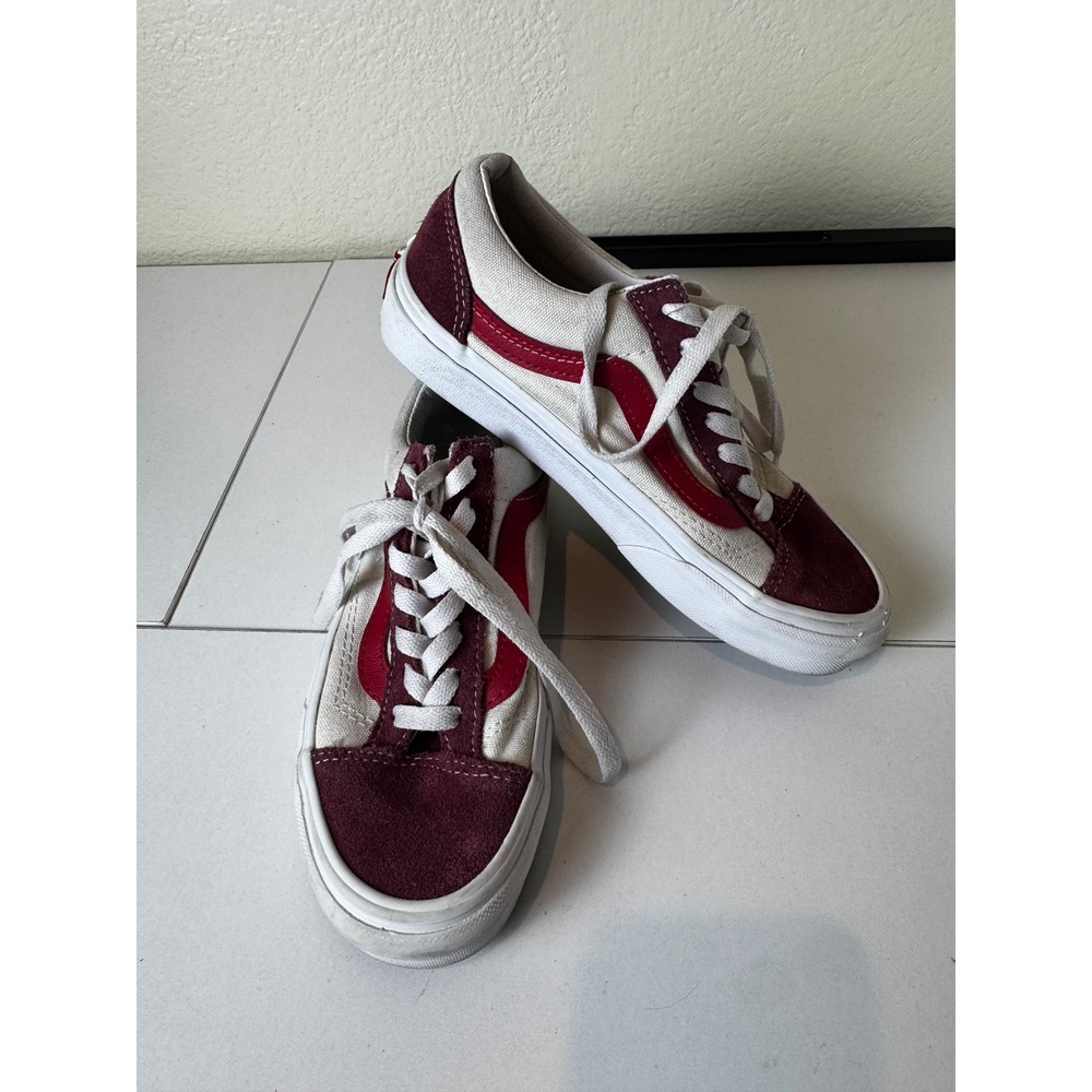 Vans Old Skool Sneakers Women 5.5 Suede Canvas Low Top Skate Shoes